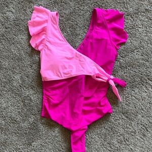 Pink and Fuchsia Ruffled Swimsuit